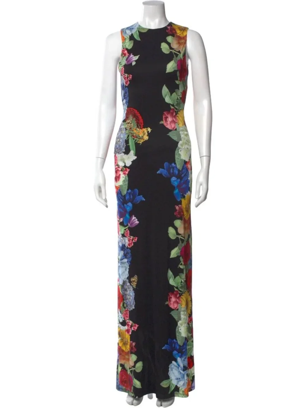 Alice + Olivia Delora Floral Open Back Maxi Dress - Picture 2 of 6